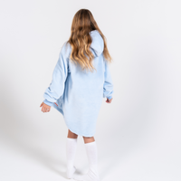 Energie besparen met Warmpies kids babyblauw hoodie